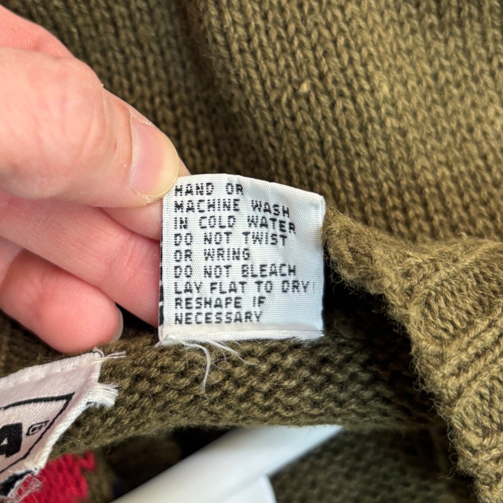 Vintage Catalina Fair‎ Isle Sweater Vest Womens Large Olive Green Pink Granny L - Picture 6 of 11